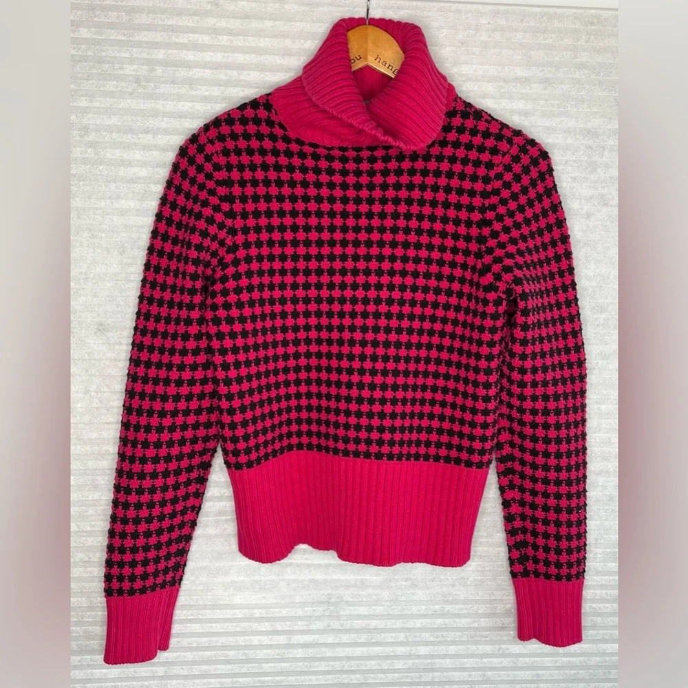 Vintage 90’s Liz Claiborne Chunky Cable Knit Turtleneck Sweater Size S - Picture 5 of 13
